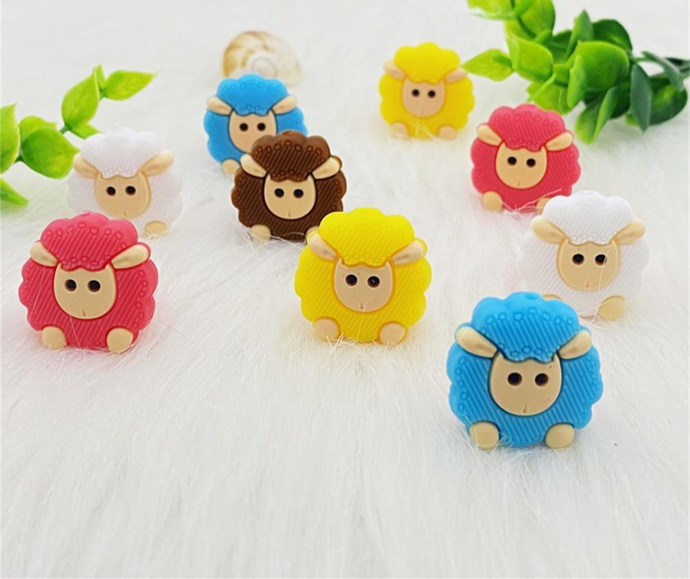 5pcs Animals Cartoon Silicone Teething Sheep For Children Newborn Baby Teether For Teeth