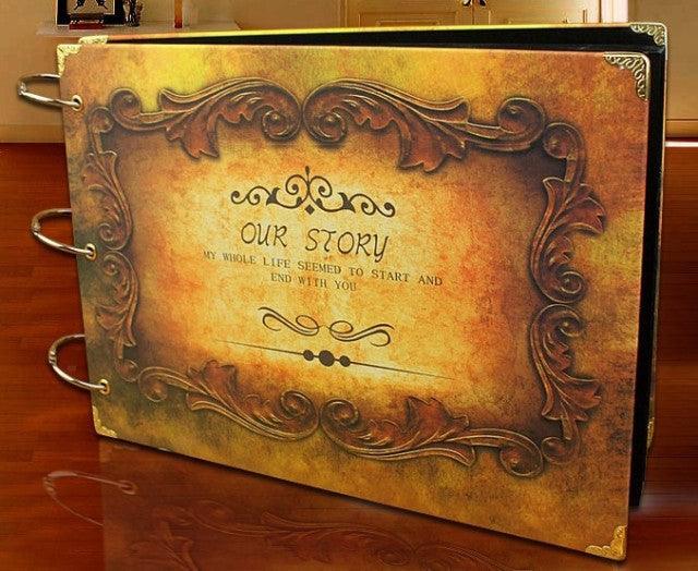 10 Pages DIY Album Scrapbook Our Story Series Handmade Photo Albums for Lover Baby Wedding Stickers Scrapbooking Home Decor House Decoration DIY Memorable Gifts For Loved Ones