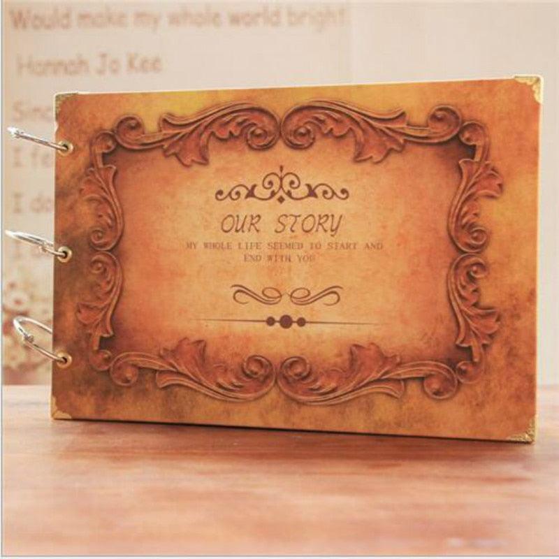 10 Pages DIY Album Scrapbook Our Story Series Handmade Photo Albums for Lover Baby Wedding Stickers Scrapbooking Home Decor House Decoration DIY Memorable Gifts For Loved Ones