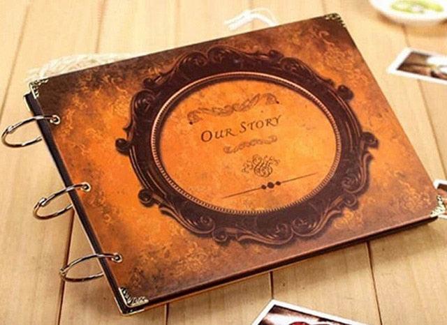 10 Pages DIY Album Scrapbook Our Story Series Handmade Photo Albums for Lover Baby Wedding Stickers Scrapbooking Home Decor House Decoration DIY Memorable Gifts For Loved Ones