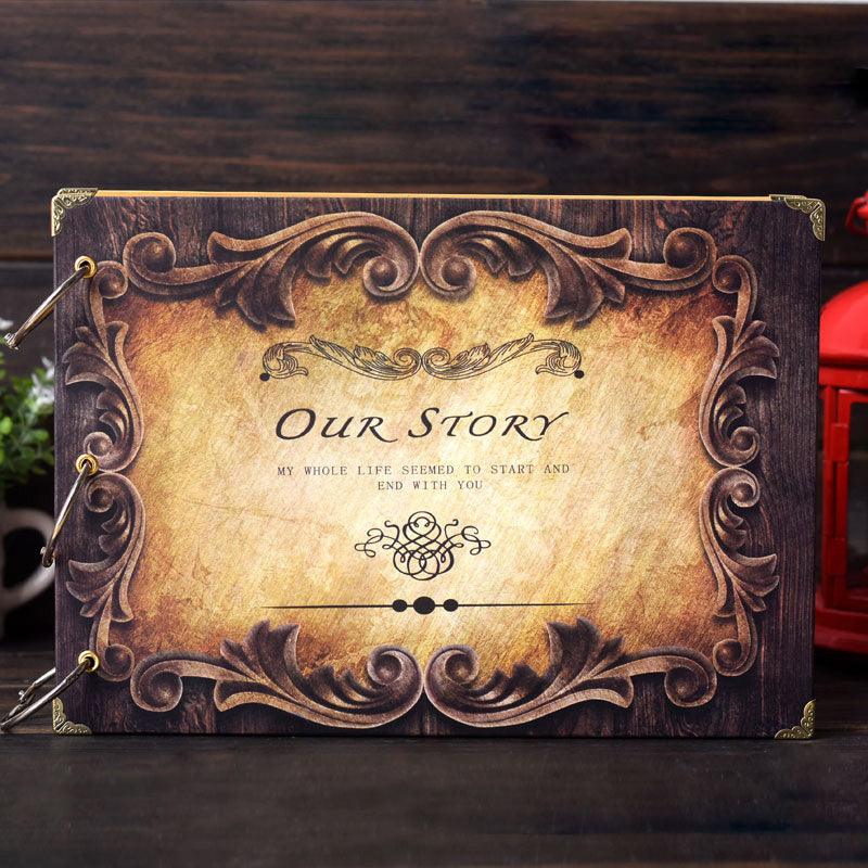 10 Pages DIY Album Scrapbook Our Story Series Handmade Photo Albums for Lover Baby Wedding Stickers Scrapbooking Home Decor House Decoration DIY Memorable Gifts For Loved Ones