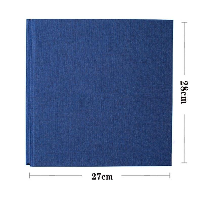 16-inch 20 Pages Self Adhesive Photo Album DIY Scrapbook Rustic Linen Cloth Cover Personalize Album for Wedding Memory Album Home Decor House Decoration DIY Memorable Gifts For Loved Ones
