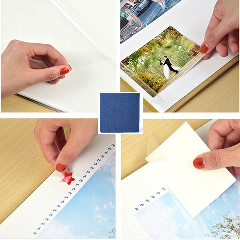 16-inch 20 Pages Self Adhesive Photo Album DIY Scrapbook Rustic Linen Cloth Cover Personalize Album for Wedding Memory Album Home Decor House Decoration DIY Memorable Gifts For Loved Ones