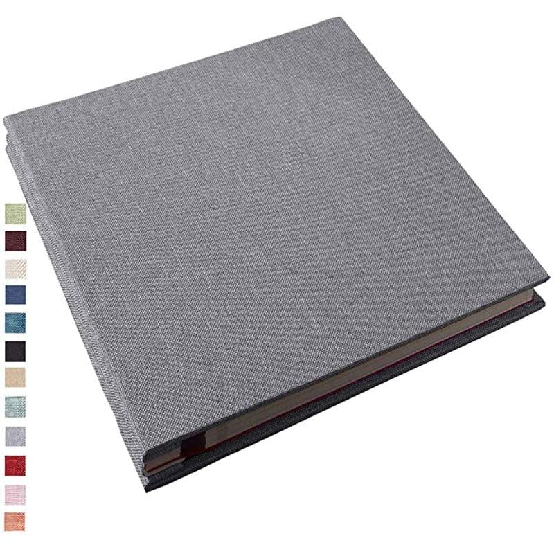 16-inch 20 Pages Self Adhesive Photo Album DIY Scrapbook Rustic Linen Cloth Cover Personalize Album for Wedding Memory Album Home Decor House Decoration DIY Memorable Gifts For Loved Ones