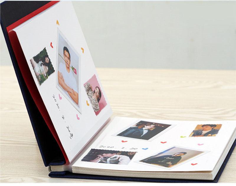 16-inch 20 Pages Self Adhesive Photo Album DIY Scrapbook Rustic Linen Cloth Cover Personalize Album for Wedding Memory Album Home Decor House Decoration DIY Memorable Gifts For Loved Ones