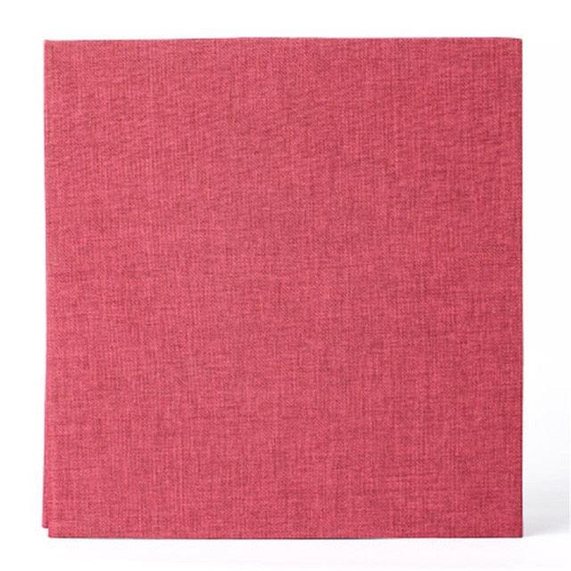 16-inch 20 Pages Self Adhesive Photo Album DIY Scrapbook Rustic Linen Cloth Cover Personalize Album for Wedding Memory Album Home Decor House Decoration DIY Memorable Gifts For Loved Ones