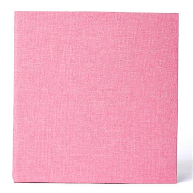 16-inch 20 Pages Self Adhesive Photo Album DIY Scrapbook Rustic Linen Cloth Cover Personalize Album for Wedding Memory Album Home Decor House Decoration DIY Memorable Gifts For Loved Ones