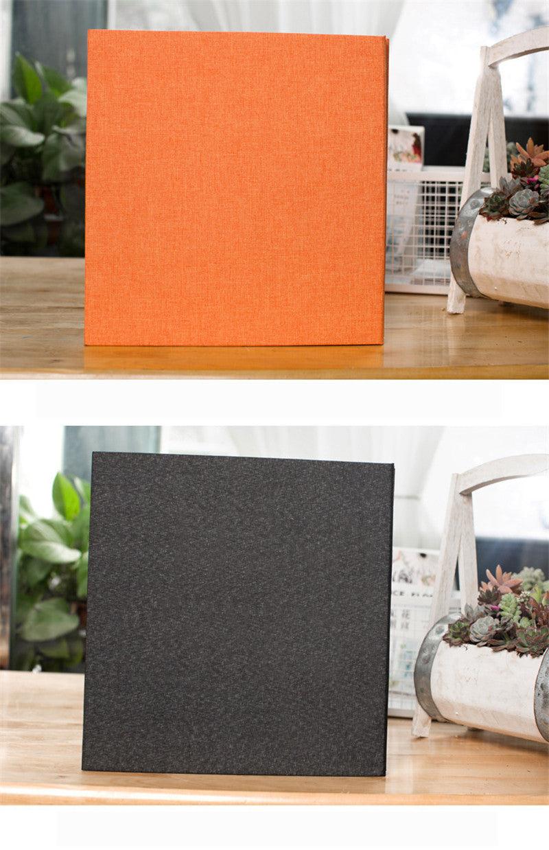 16-inch 20 Pages Self Adhesive Photo Album DIY Scrapbook Rustic Linen Cloth Cover Personalize Album for Wedding Memory Album Home Decor House Decoration DIY Memorable Gifts For Loved Ones