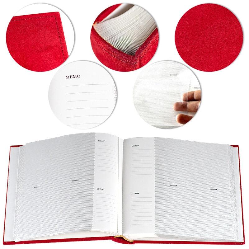 1Pc 4 Colors Holds Photos Slip In Memo Photo Album Family Memory Notebook Picture Albums 200 Photos For Photographs Albums Book Scrapbook Paper Baby Family Scrapbook Albums