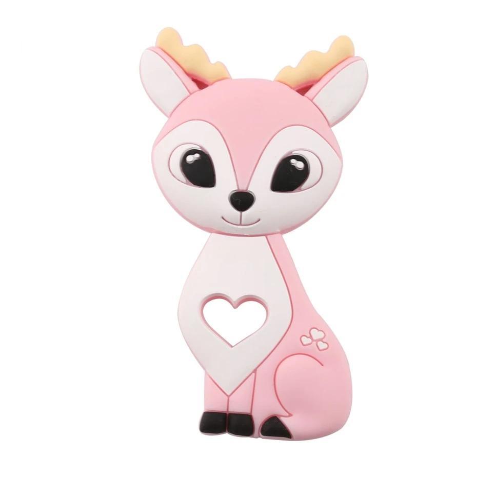 Baby Teether Silicone Rabbit Food Grade Bunny Teether Nursing Teething Accessories Silicone Animal Teether For Kids and Baby