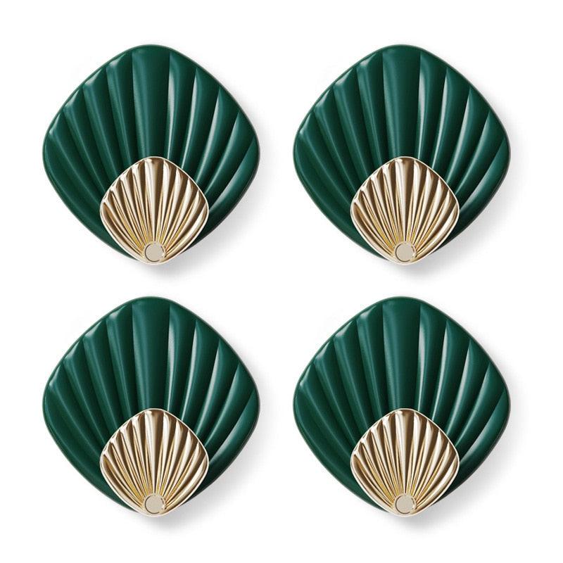 4pcs Creative Shell Shape Wall Hanging Hook Punch-free Strong Adhesive Hook Bathroom Kitchen Wall-mounted Seamless Sticky Hook Shell Hook Non-Punching Strong Adhesive Adhesive Hook Bearing Door Behind Wall Bathroom Kitchen Key Holder