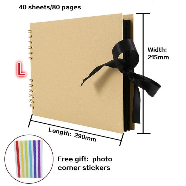 60/80 Pages Photo Albums Scrapbook Paper Craft Album Scrapbooking Picture Album for Wedding Anniversary Gifts Memory Scrapbook Albums Family Anniversary Gift For Couple