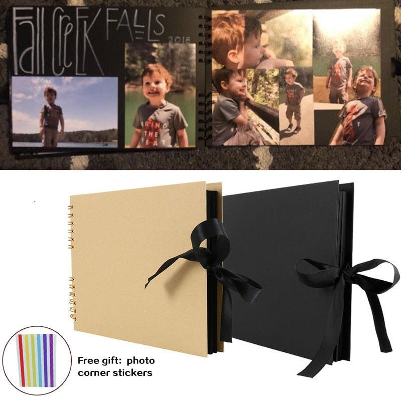 60/80 Pages Photo Albums Scrapbook Paper Craft Album Scrapbooking Picture Album for Wedding Anniversary Gifts Memory Scrapbook Albums Family Anniversary Gift For Couple