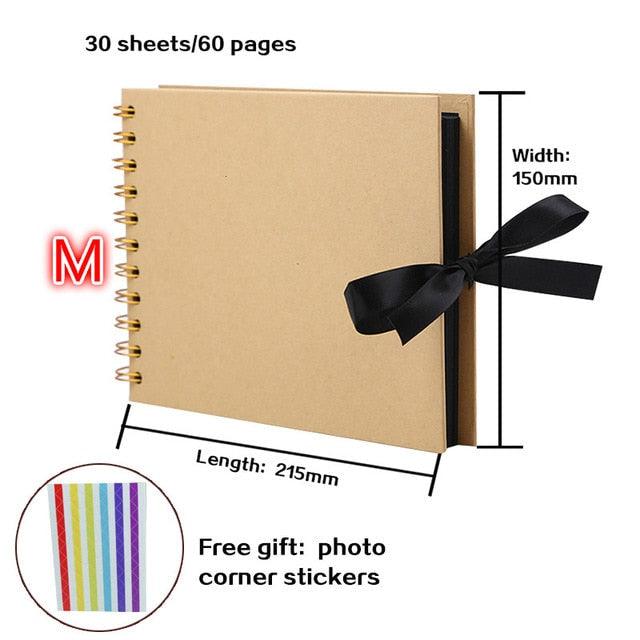 60/80 Pages Photo Albums Scrapbook Paper Craft Album Scrapbooking Picture Album for Wedding Anniversary Gifts Memory Scrapbook Albums Family Anniversary Gift For Couple