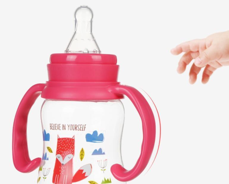 Baby Durable Infant Nursing Bottle Feeding Cup With Grip High Quality Nipple Baby Feeding Bottle