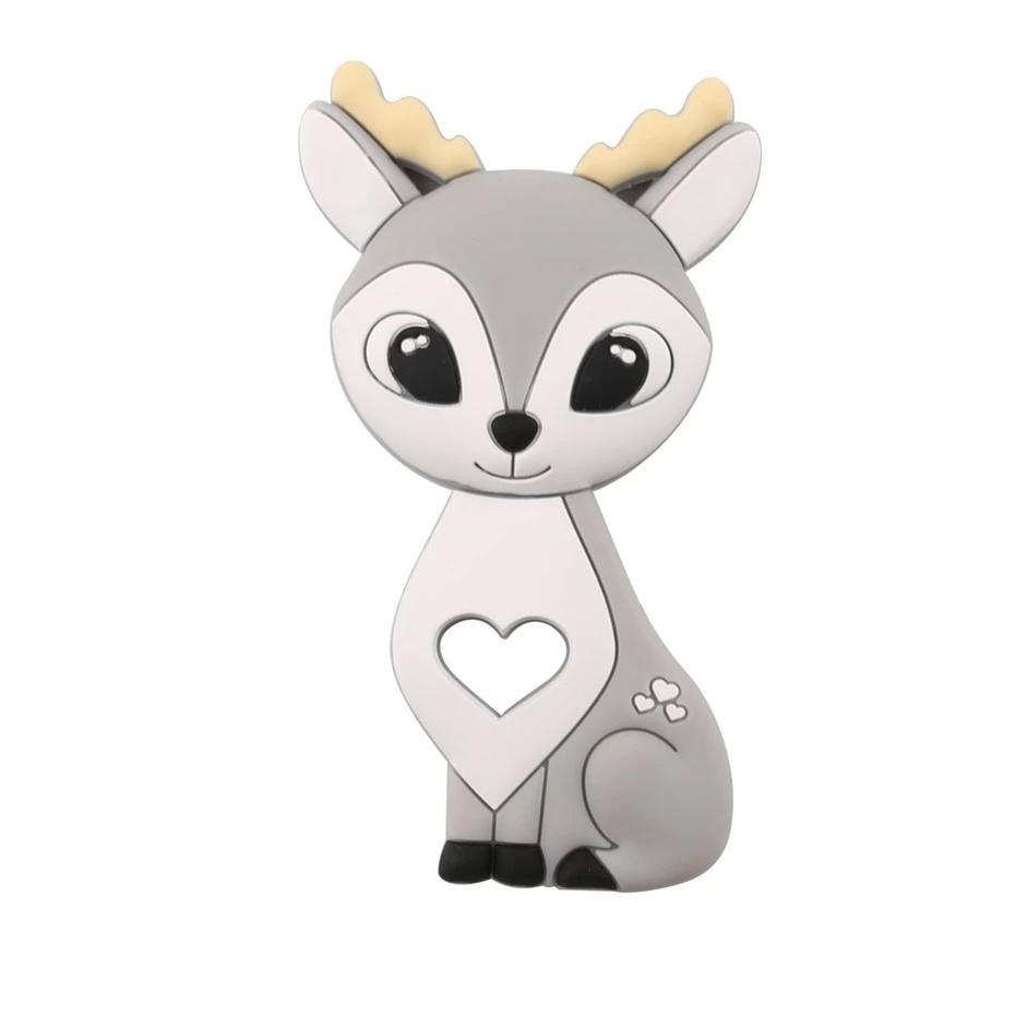Baby Teether Silicone Rabbit Food Grade Bunny Teether Nursing Teething Accessories Silicone Animal Teether For Kids and Baby