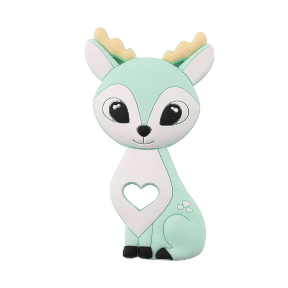 Baby Teether Silicone Rabbit Food Grade Bunny Teether Nursing Teething Accessories Silicone Animal Teether For Kids and Baby