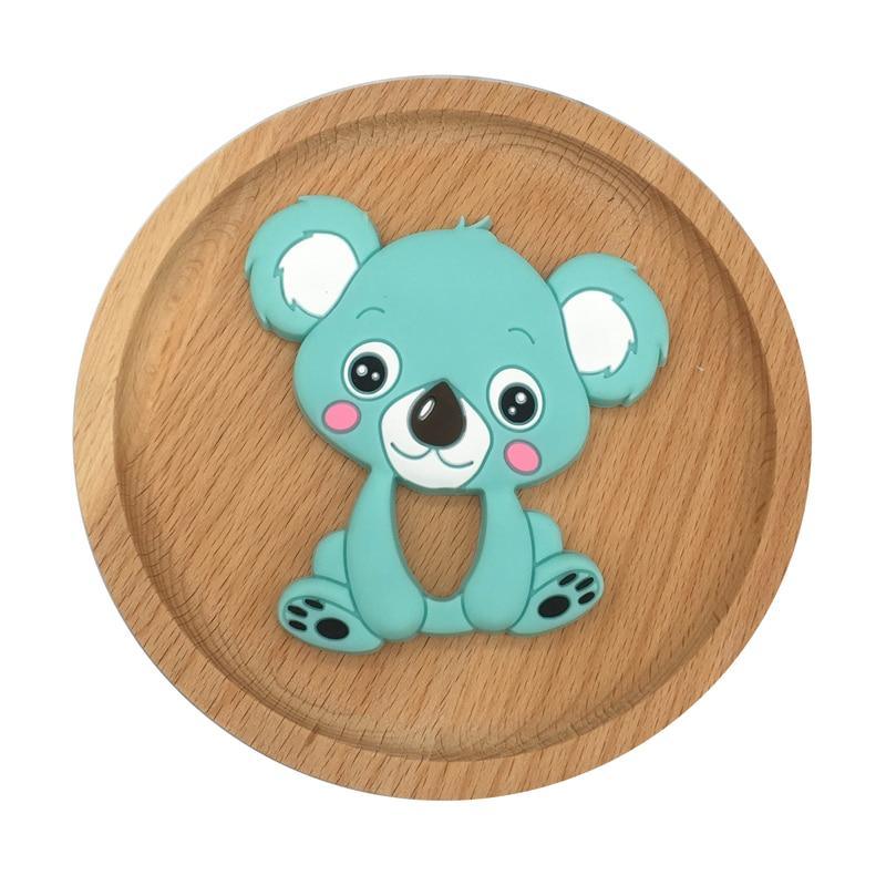 1pc Unique Baby Koala Silicone Teether Teething Chew Toy Nursing Tool Pendant Food Grade Silicone