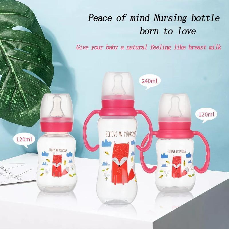 Baby Durable Infant Nursing Bottle Feeding Cup With Grip High Quality Nipple Baby Feeding Bottle