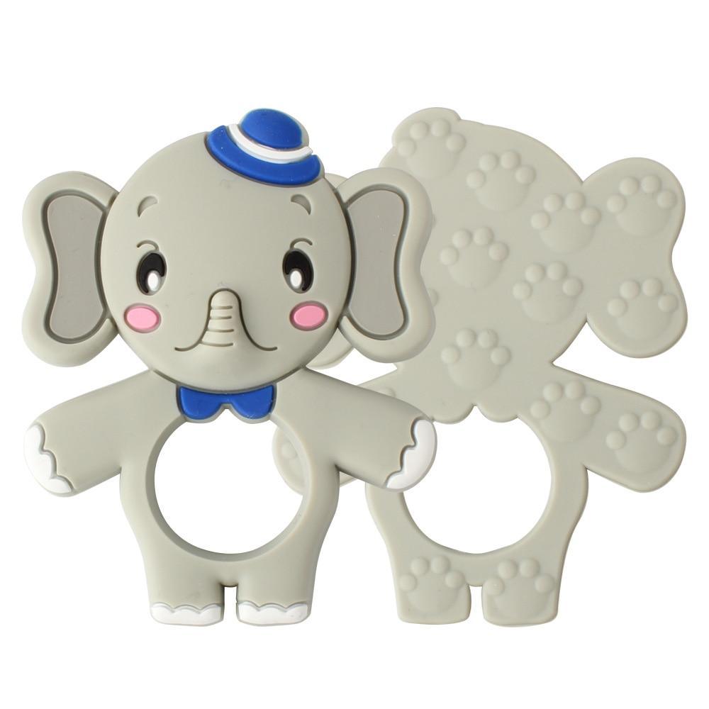 2pcs Cartoon Baby Teether Animal Silicone Teether Raccoon Elephant Koala Giraffe Baby Teething Toys Accessories Perfect Toy For Kids