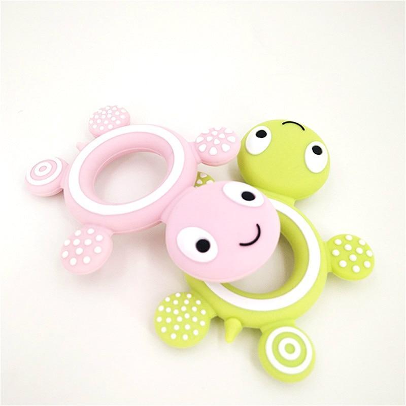 Baby Silicone Teethers Food Cute Turtle Tiny Teething Baby Shower Gifts Cartoon Animals Teether