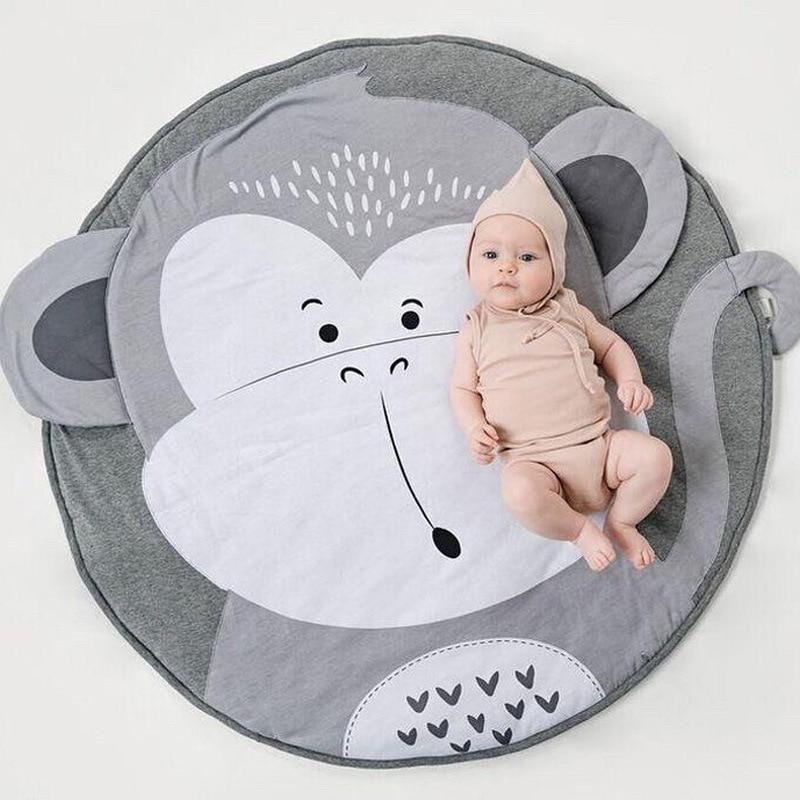 Creative Elephant Design Baby Play Mat Round Carpet Cotton Animal Play Mat Newborn Infant Crawling Carpet For Baby Kids
