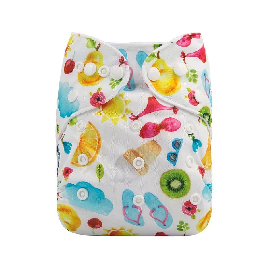 Baby One Size Fits All Reusable Baby Cloth Diaper with Microfiber Insert Diaper For Baby Boys and Baby Girls In Modern New Printed Design