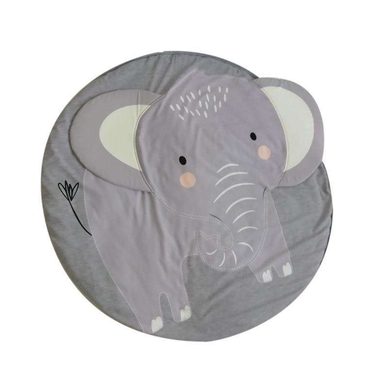 Creative Elephant Design Baby Play Mat Round Carpet Cotton Animal Play Mat Newborn Infant Crawling Carpet For Baby Kids
