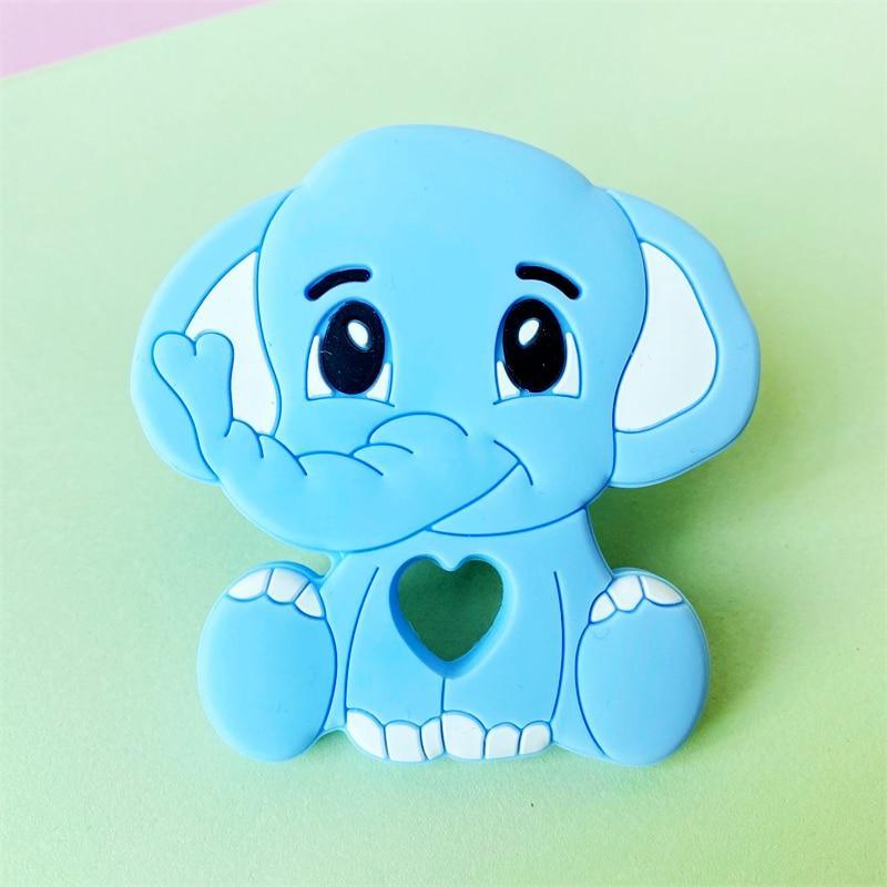 Cartoons Silicone Teether Mini Elephant Animal Rodents Chewable Toys Products For Parents Baby Boys And Girls