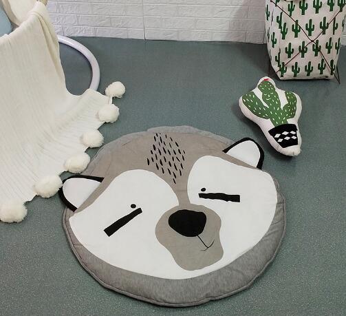 Creative Elephant Design Baby Play Mat Round Carpet Cotton Animal Play Mat Newborn Infant Crawling Carpet For Baby Kids