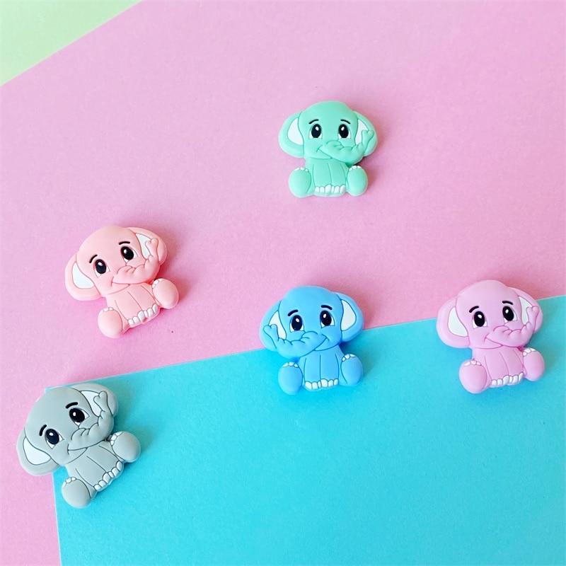 2pc Silicone Elephant Teether Baby Silicone Chew Charms Baby Teething Gift Toddler Toys Unique Design