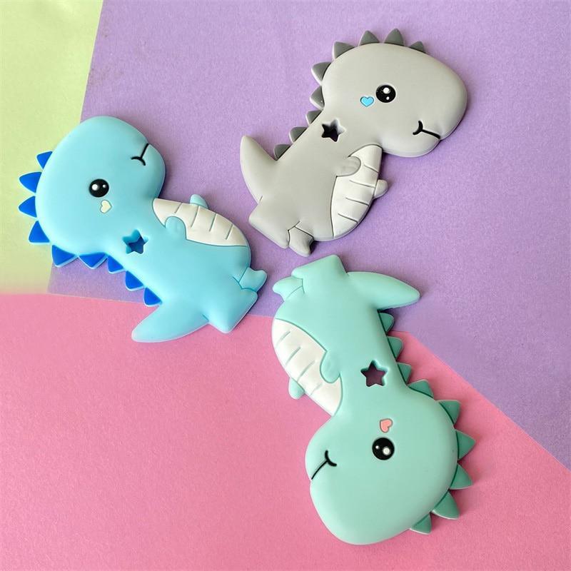 Dinosaur Teether Teething Animal Shape Chewable Chewing Toys For Baby Boys And Girls BPA Free Food Pefect Gift