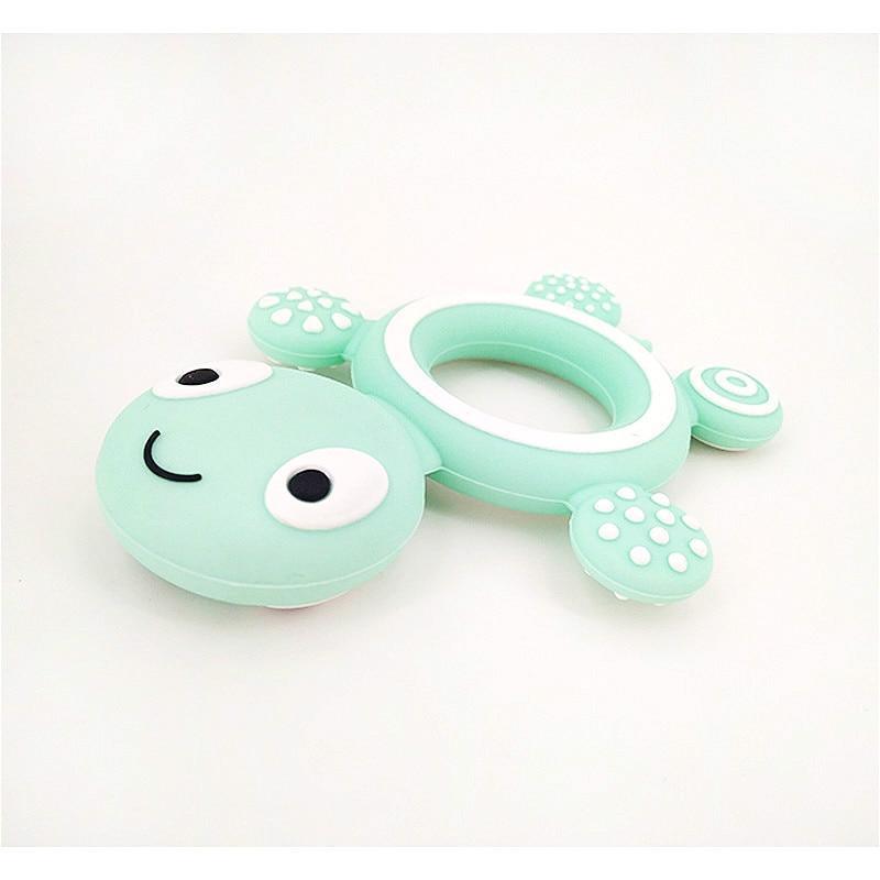 Baby Silicone Teethers Food Cute Turtle Tiny Teething Baby Shower Gifts Cartoon Animals Teether