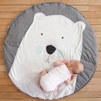 Creative Elephant Design Baby Play Mat Round Carpet Cotton Animal Play Mat Newborn Infant Crawling Carpet For Baby Kids