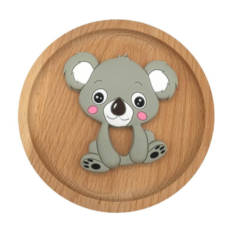 1pc Unique Baby Koala Silicone Teether Teething Chew Toy Nursing Tool Pendant Food Grade Silicone