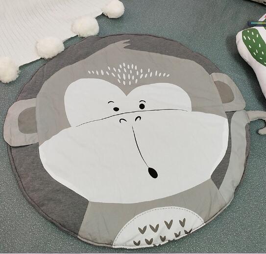 Creative Elephant Design Baby Play Mat Round Carpet Cotton Animal Play Mat Newborn Infant Crawling Carpet For Baby Kids