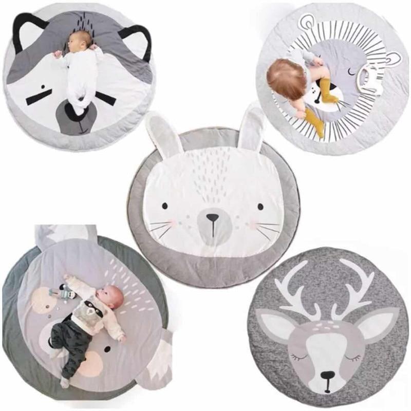 Creative Elephant Design Baby Play Mat Round Carpet Cotton Animal Play Mat Newborn Infant Crawling Carpet For Baby Kids