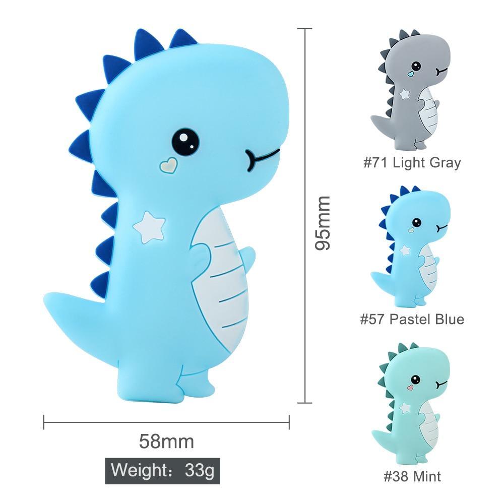 Dinosaur Baby Teether Animal Silicone Beads Chew Charms Food Grade Silicone Teether Bead Toy Gift For Baby and Kids