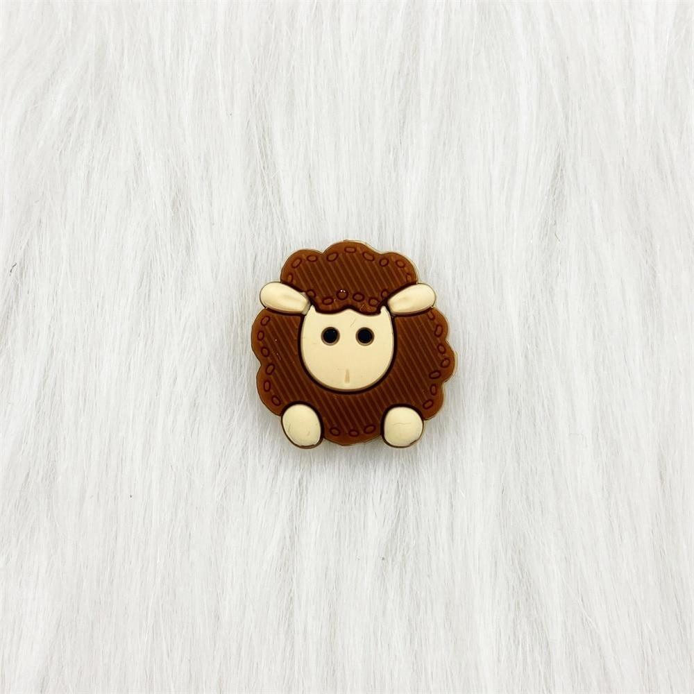 5pcs Animals Cartoon Silicone Teething Sheep For Children Newborn Baby Teether For Teeth