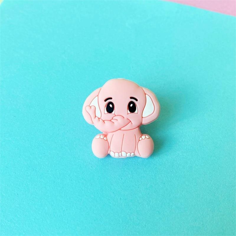 2pc Silicone Elephant Teether Baby Silicone Chew Charms Baby Teething Gift Toddler Toys Unique Design