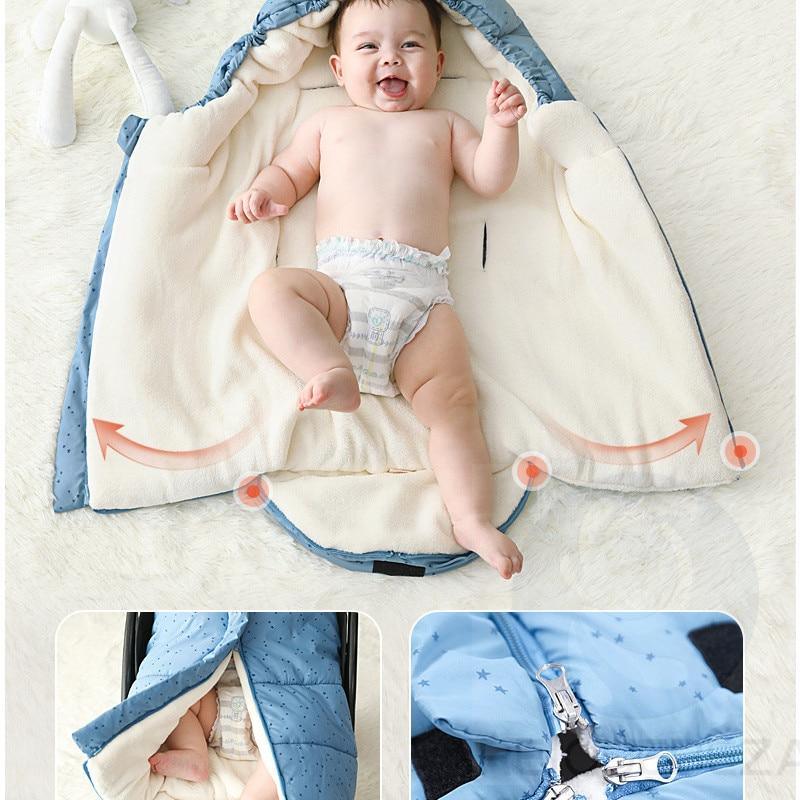 Newborn Winter Warm Baby Sleeping Bag Sleep sack For Stroller for Baby Sleep Sack Thickening Dual-use For Baby Kids