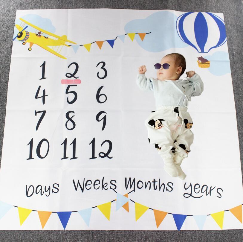 Newborn baby Monthly Growth Blanket Photography Props Background Cloth For Baby