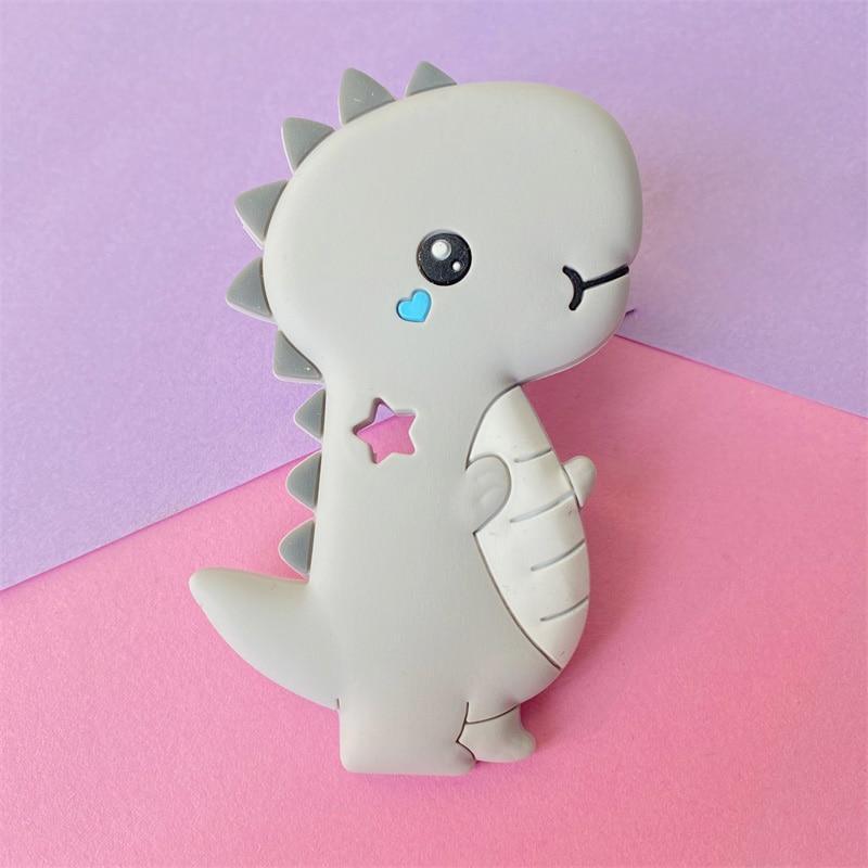 Dinosaur Teether Teething Animal Shape Chewable Chewing Toys For Baby Boys And Girls BPA Free Food Pefect Gift