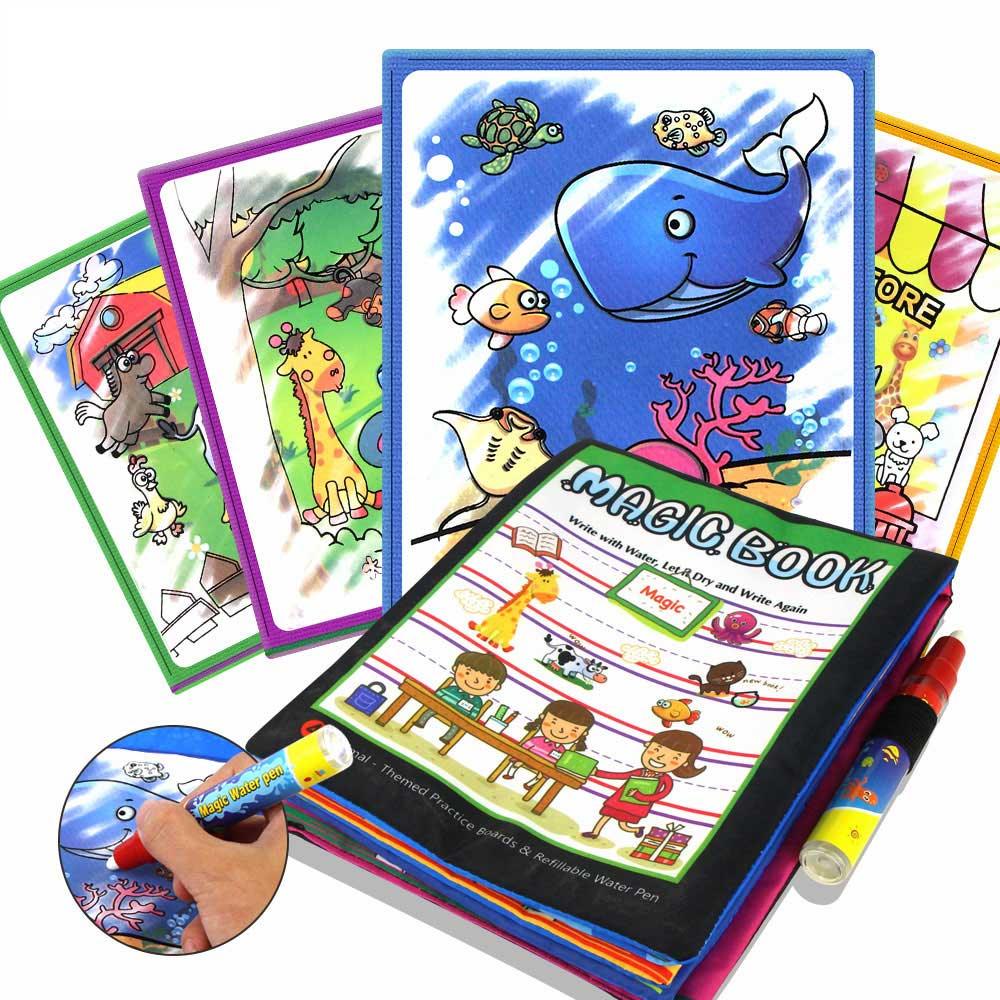 Magic Water Drawing Books Coloring Books Doodle & Magic Pen Painting Drawing Board Children Painting Toys Birthday Gifts