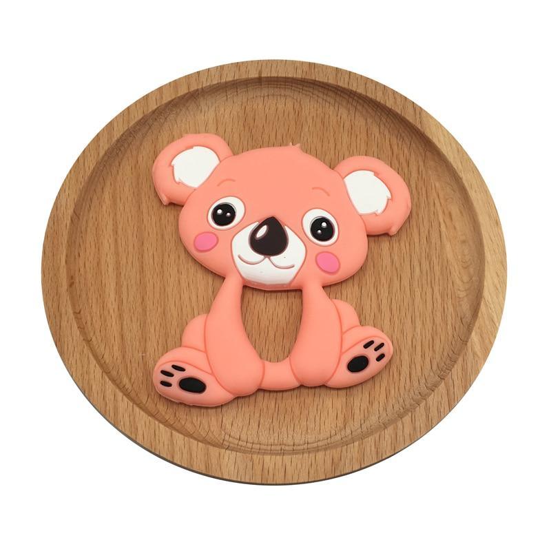 1pc Unique Baby Koala Silicone Teether Teething Chew Toy Nursing Tool Pendant Food Grade Silicone