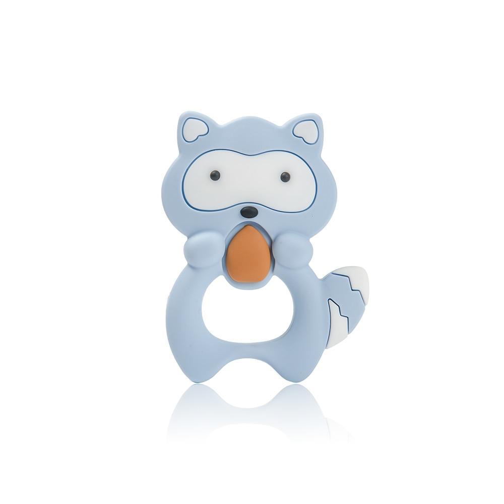 Silicone Raccoon Animal Cartoon Teether Food Grade Chewable Teething Toddle Safe For Baby And Perfect Gift For Babies