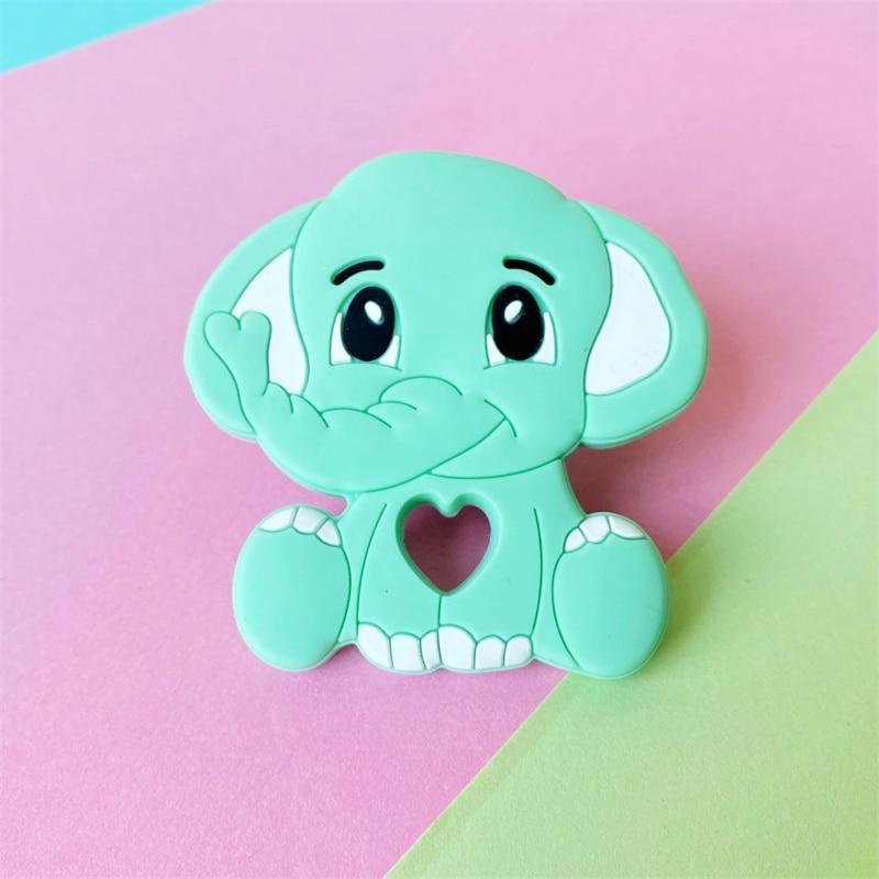 Cartoons Silicone Teether Mini Elephant Animal Rodents Chewable Toys Products For Parents Baby Boys And Girls