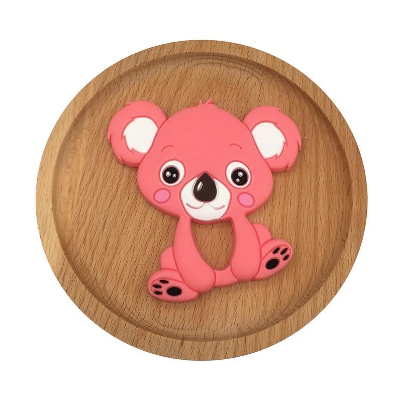1pc Unique Baby Koala Silicone Teether Teething Chew Toy Nursing Tool Pendant Food Grade Silicone