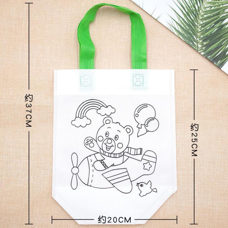 6Pcs Antistress Children Eco-friendly Graffiti Bag Kinderarten For Hand Paiting For Kids