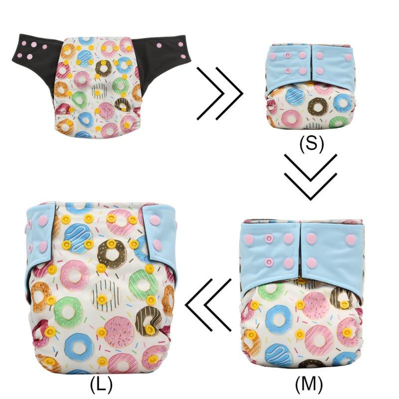 Baby Cloth Diaper Reusable Adjustable Pocket Nappy Cover Fit All Diaper Reusable Nappies Cotton In Modern Trend Printed Design For Unlimited Uses